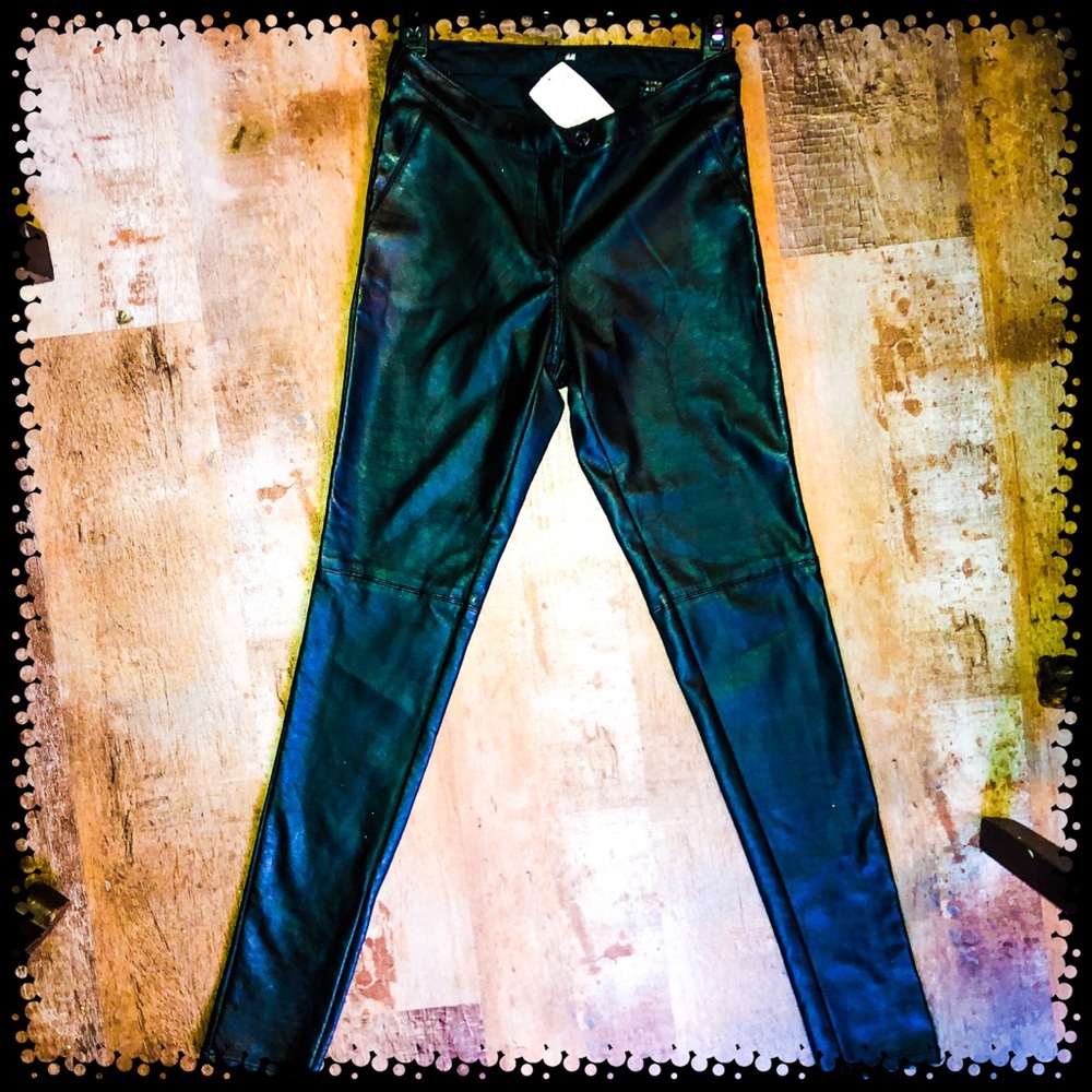 NWT never worn. 
H&M black faux leather pants.